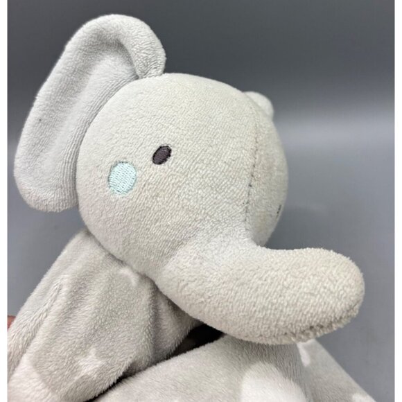 Parents Choice Elephant XL Lovey Blanket Gray Satin Trim Plush Security 25" - Picture 3 of 6